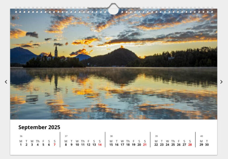 Bled Calendar - Sept 2025