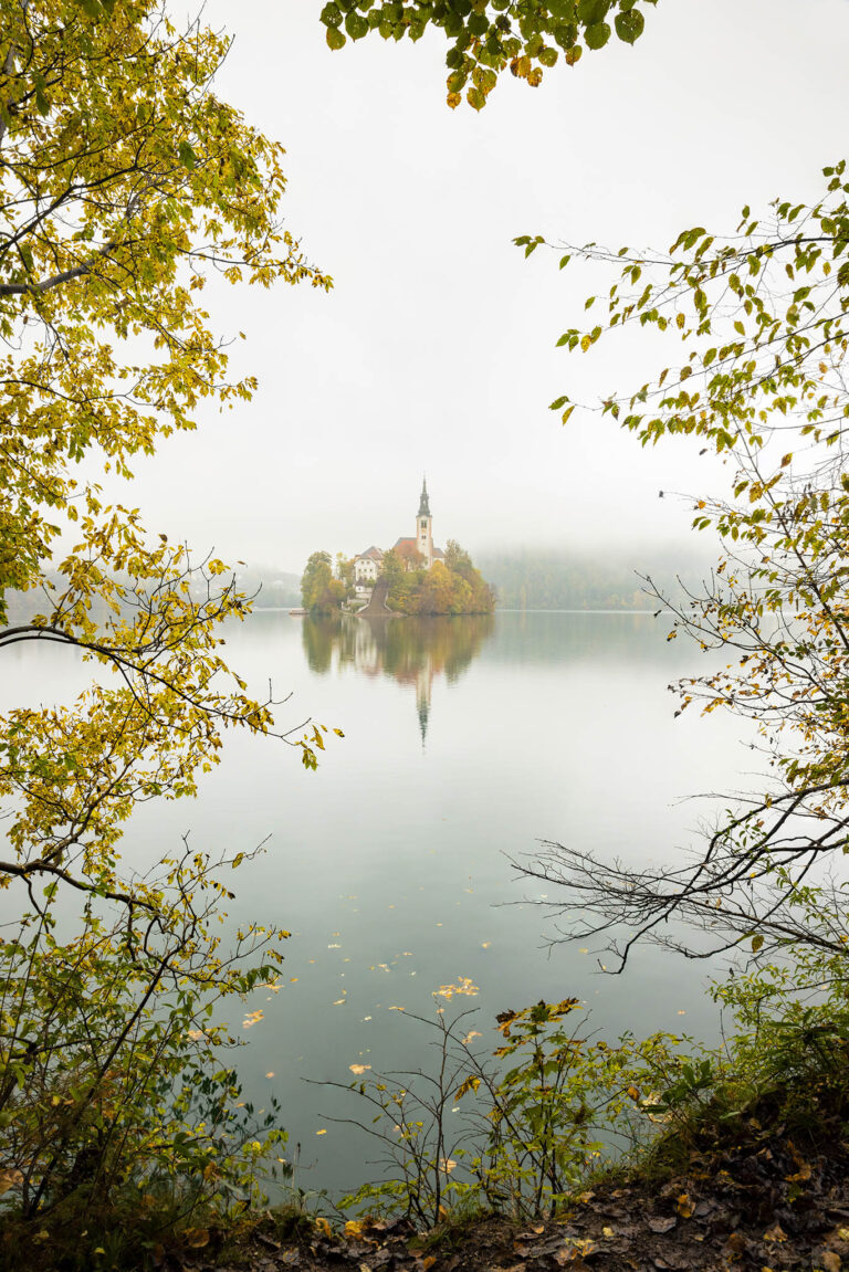 Autumn colours at Lake Bled