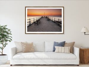 banjo jetty in Swanage framed print example -Ian Middleton