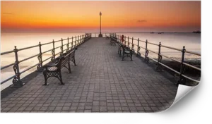 banjo jetty in Swanage paper print example -Ian Middleton