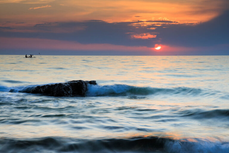 Sunset at basanija, near Savudrija, Istria Coast, Croatia.