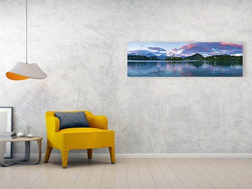 Sunset at Lake Bled print example